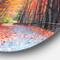 Designart - Road in Beautiful Autumn Forest' Disc Forest Large Metal Circle Wall Art